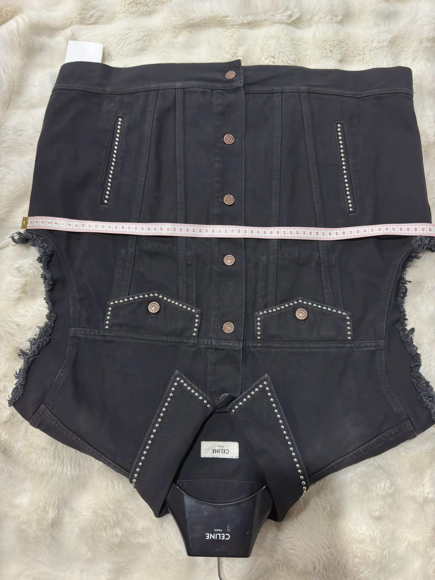 Celine Celine new catwalk style riveted heavy-duty denim vest, Size US M / EU 48-50 / 2 - 3 Thumbnail