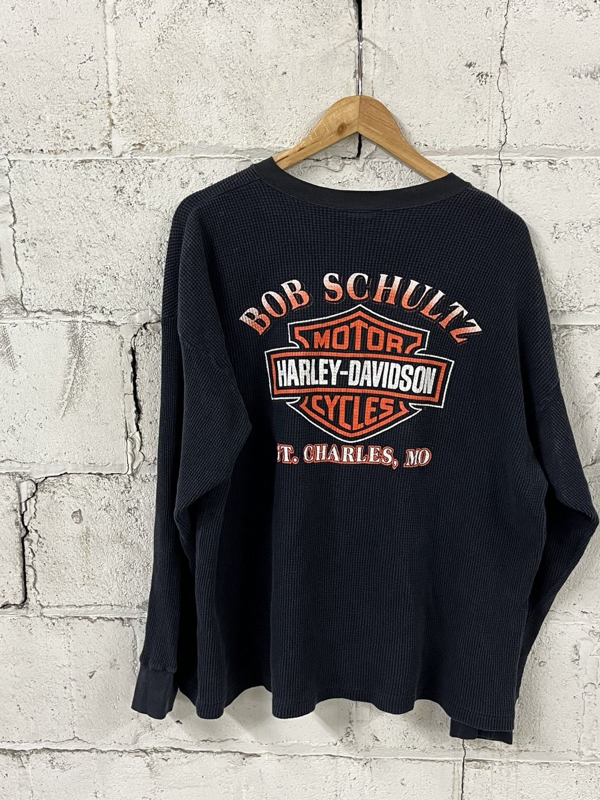 Harley Davidson Vintage Harley Davidson thermal rare, grunge skater hype Size US XXL / EU 58 / 5 - 4 Thumbnail