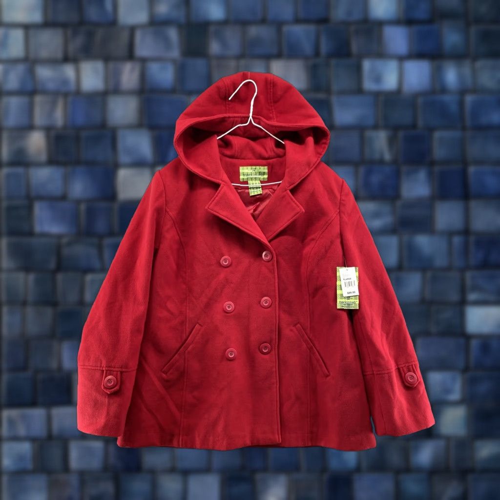 Mackintosh Mackintosh New England Red Button Up Hooded Lined Jacket Women’s Size XL NEW Size XL / US 12-14 / IT 48-50 - 1 Thumbnail