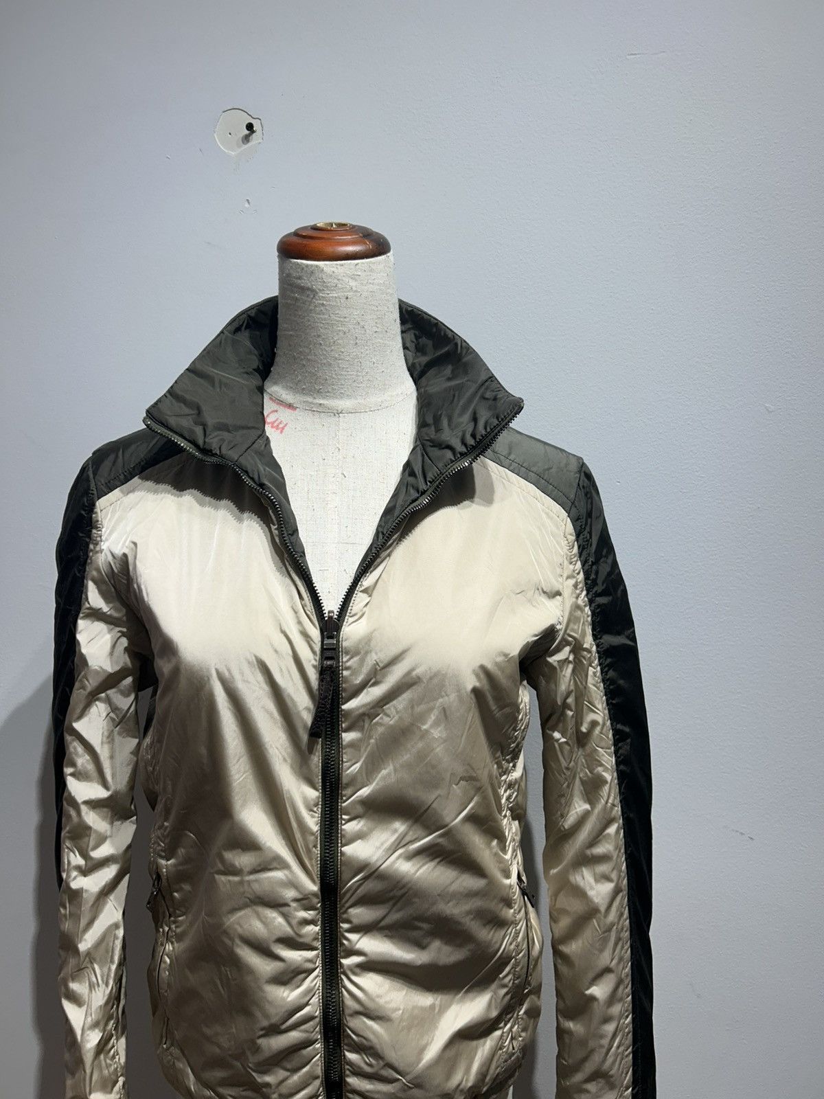 Prada Reversible Jacket Size 42 S-M Olive GREEN Brown Beige Womens Size M / US 6-8 / IT 42-44 - 3 Thumbnail