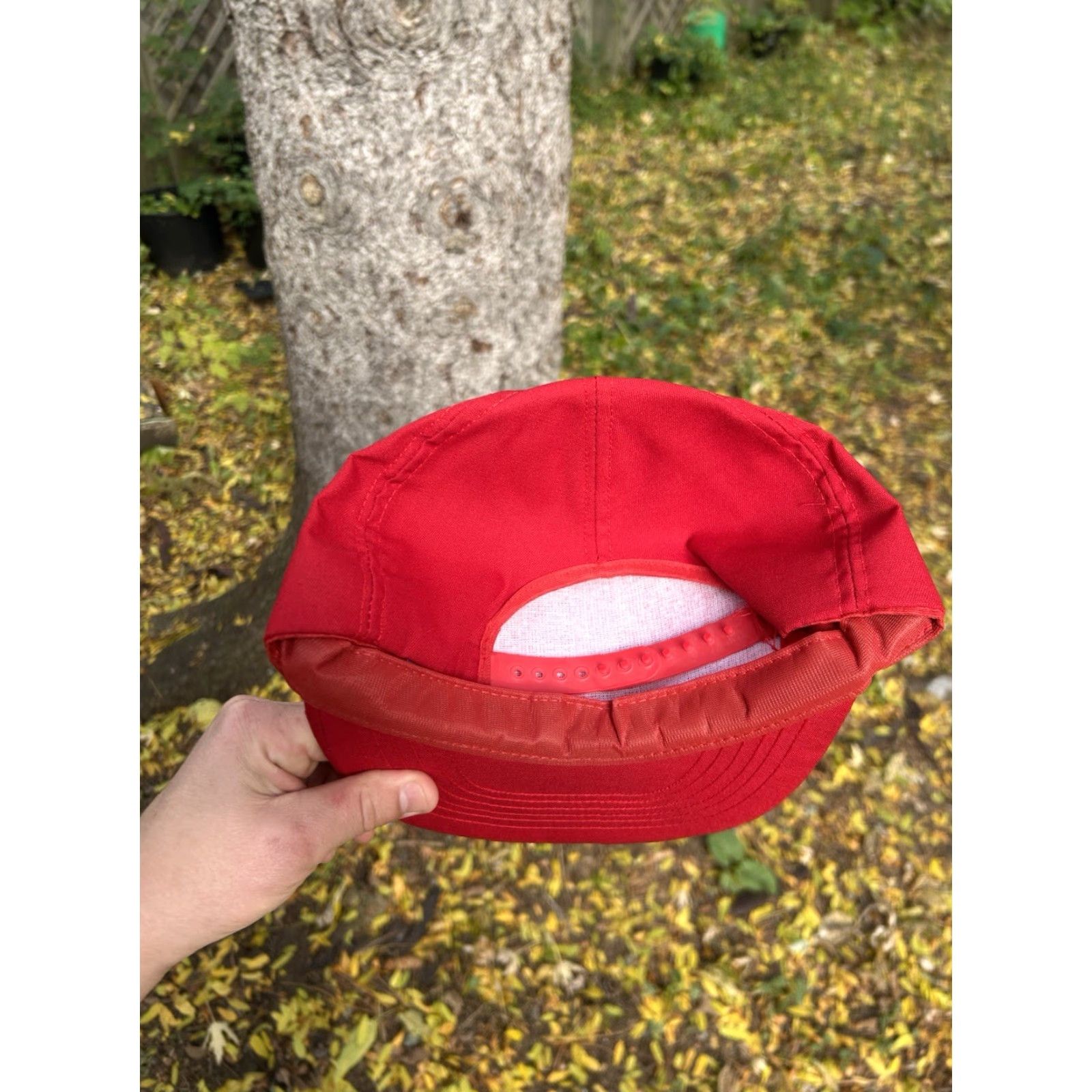 Vintage VINTAGE 80s 90s Snap-Back Hat Cap Nashville Tennessee USA Red Mens Adjustable Snapback Hat City Music USA Size ONE SIZE - 4 Thumbnail