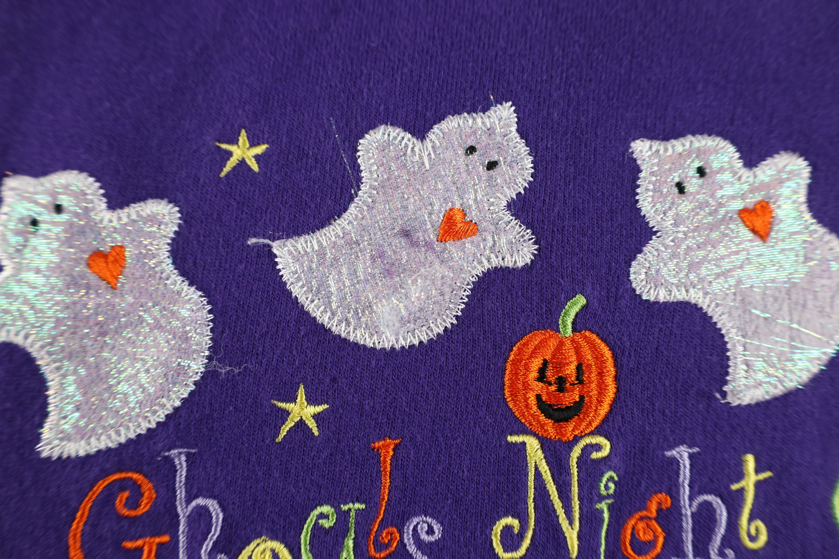 Vintage Vintage 90s Halloween Ghouls Night Out Ghost Sweatshirt Size M / US 6-8 / IT 42-44 - 5 Thumbnail