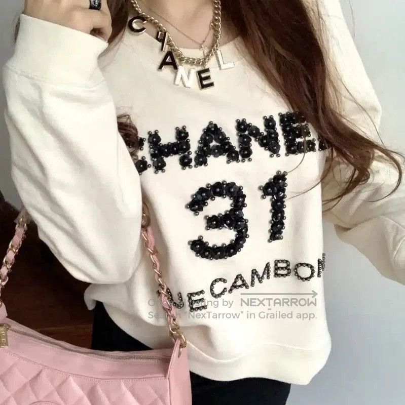 Chanel Chanel Beige Cotton Women's Sweatshirt . Size M / US 6-8 / IT 42-44 - 2 Thumbnail