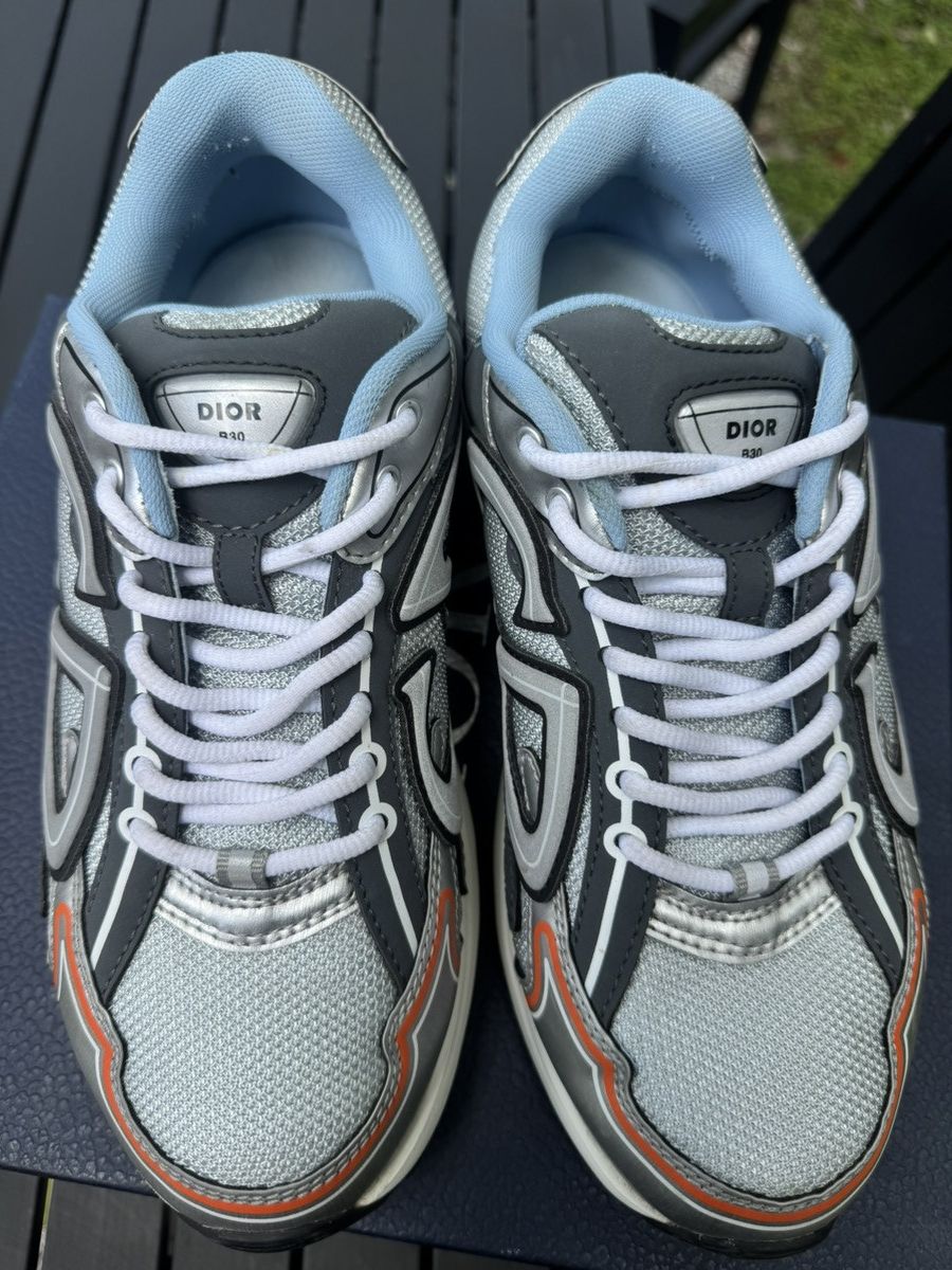 Dior DIOR B30 Sneaker Grey Blue Orange Size US 7 / EU 40 - 7 Thumbnail