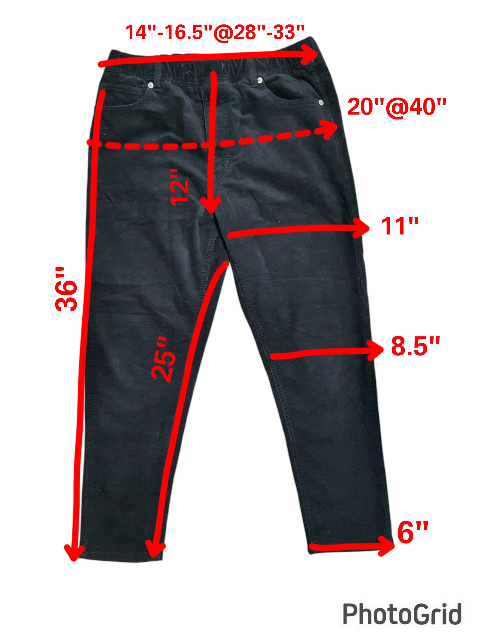 Japanese Brand × MOUSSY AZUL BY MOUSSY 28”-33”/36” BLACK CORDUROY ANKLE PANTS Size US 32 / EU 48 - 10 Thumbnail