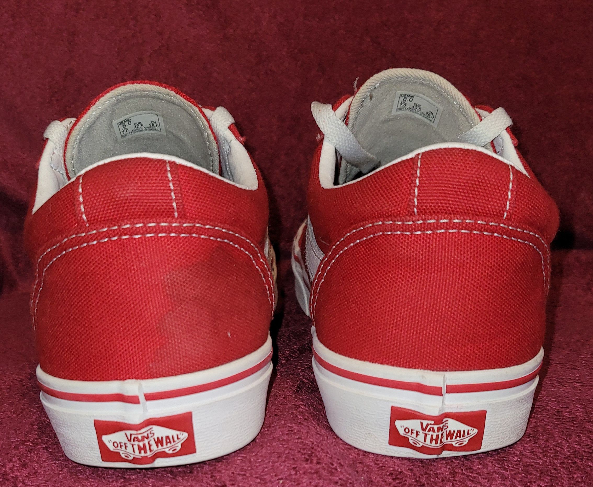 Vans Red Low Vans Size US 9.5 / IT 39.5 - 5 Thumbnail
