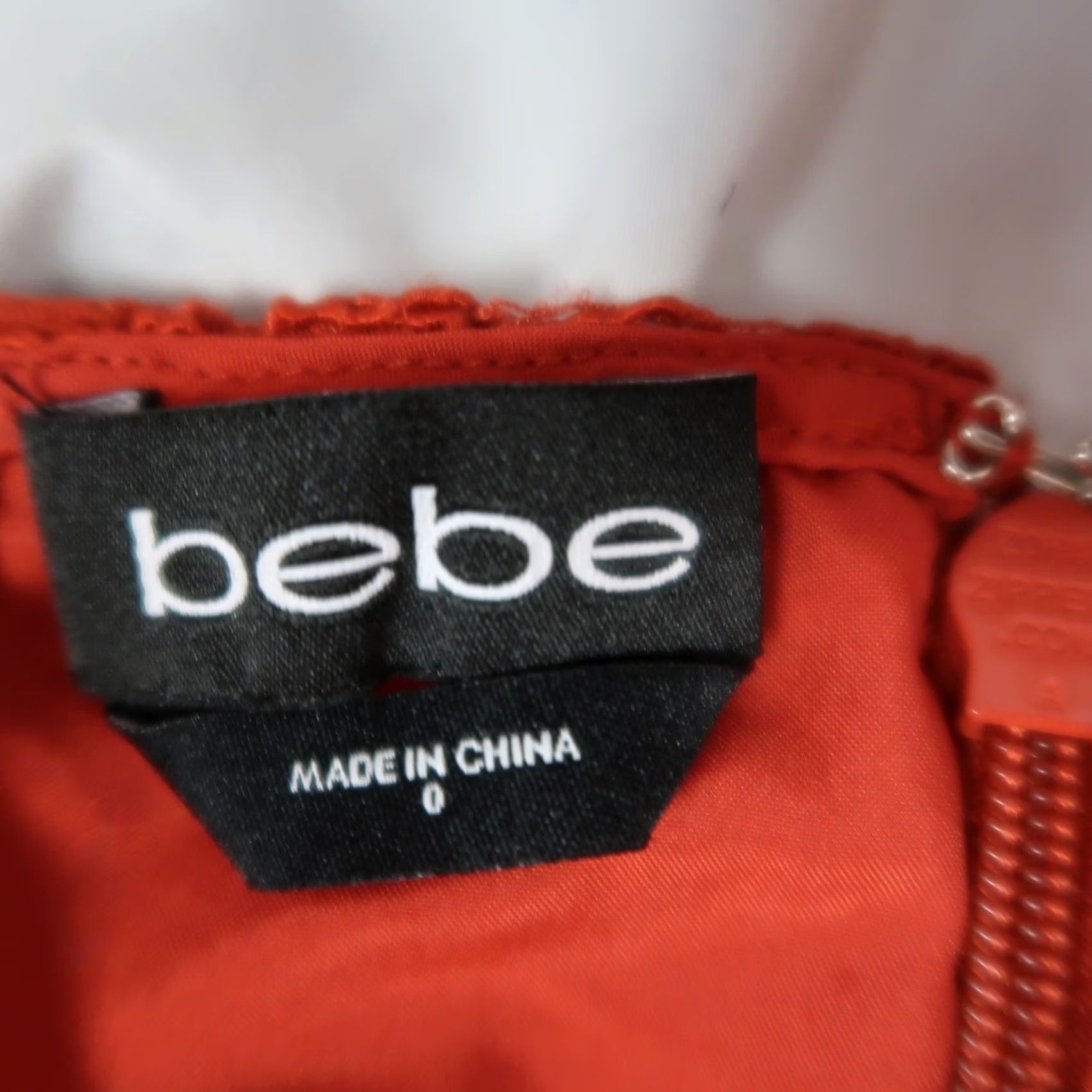 Bebe Bebe Orange Lace Flare Pants Women 0 Regular Inseam 32 Floral Bohemian Party/Cocktail Size 25" / US 0 / IT 36 - 5 Thumbnail