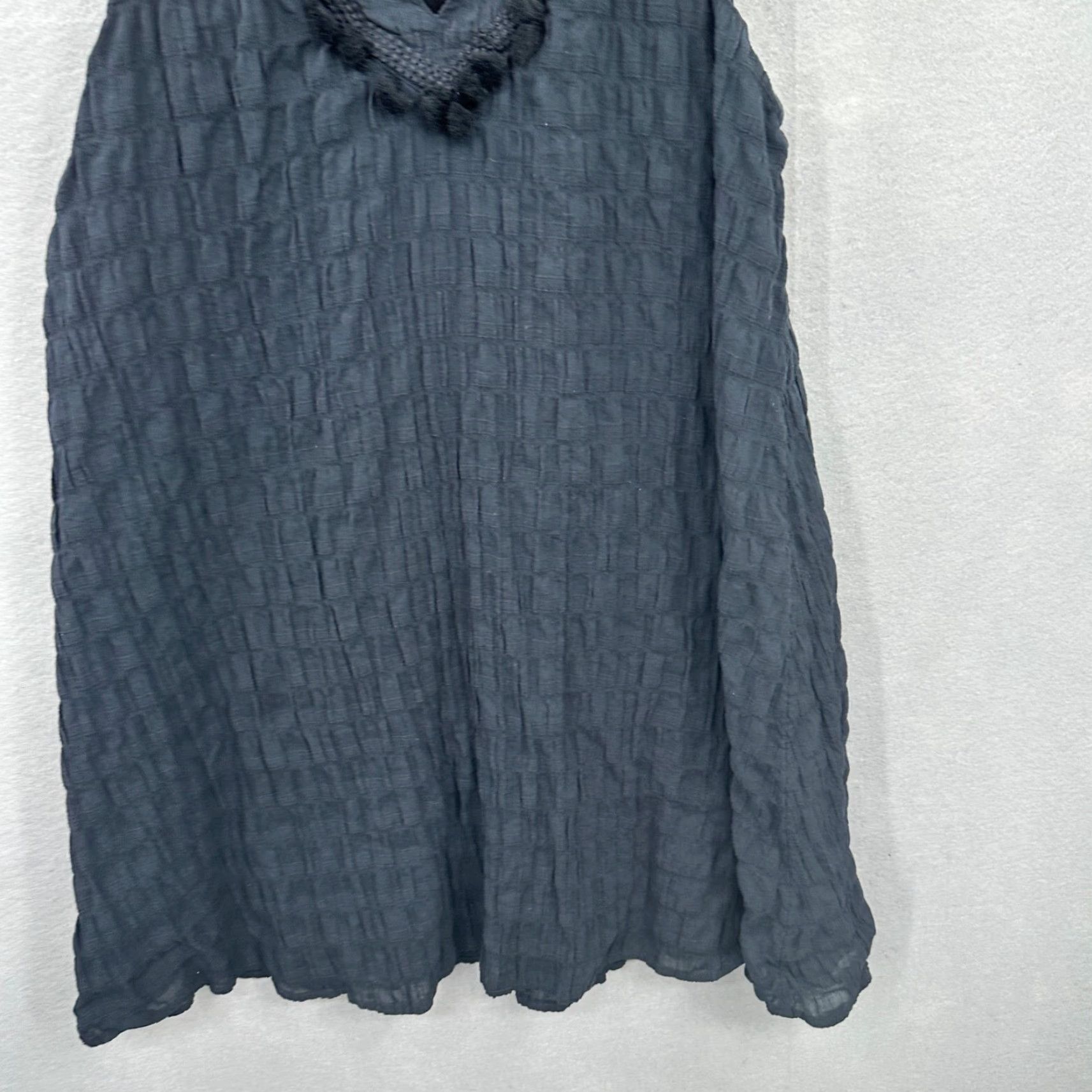 Vineyard Vines Vineyard Vines Dress Womens XS Textured Pom Pom Preppy Muslin Boho Quiet Luxury Dress Short XS Black Bohemian Preppy Womens Size XS / US 0-2 / IT 36-38 - 6 Thumbnail