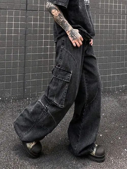 Designer washed faded cleanfit yuppie bootcut grunge cargo pants Size US 32 / EU 48 - 5 Thumbnail