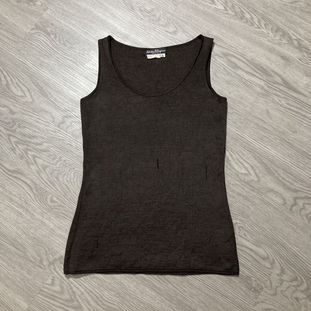 Salvatore Ferragamo 🇮🇹 Salvatore Ferragamo Tank Top Brown Made In Italy Luxury Size US XS / EU 42 / 0 - 1 Thumbnail