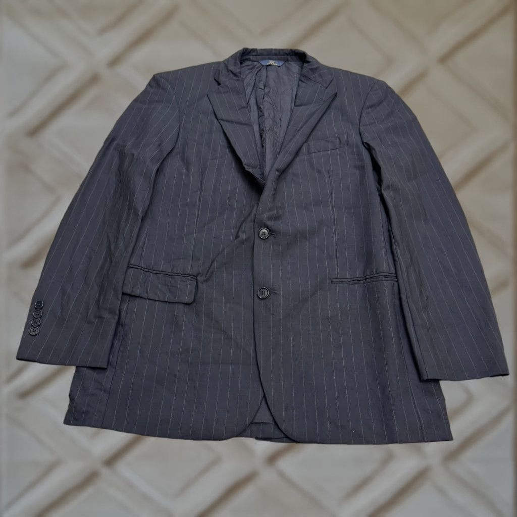 Brooks Brothers Brooks Brothers Blazer Jacket Men 42L Blue Striped Wool Size 42R - 1 Thumbnail