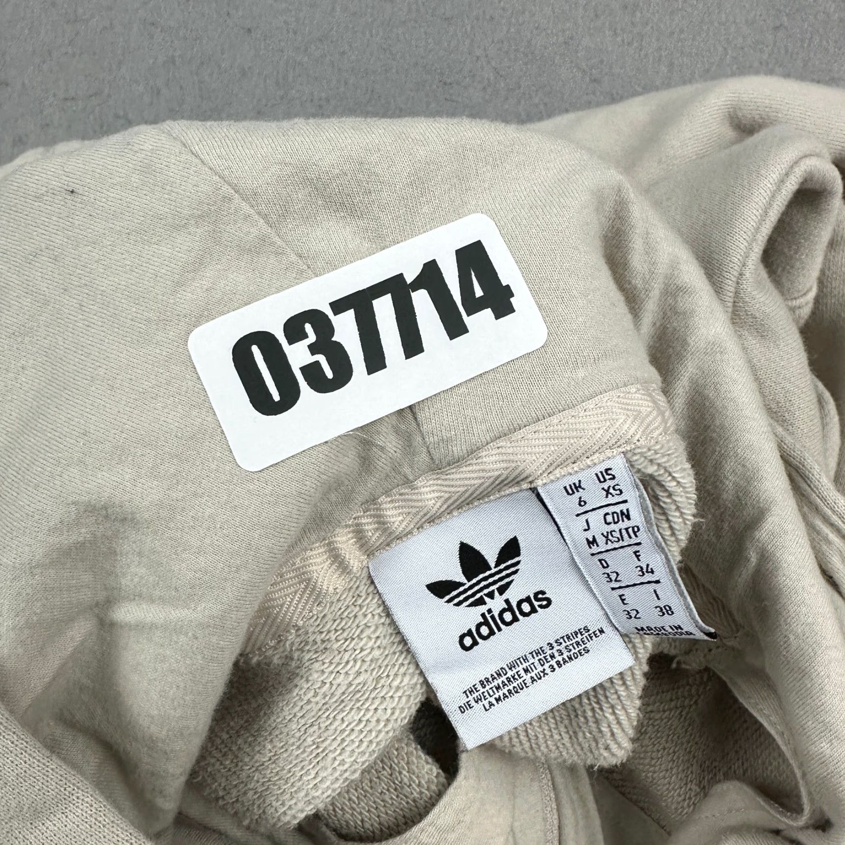 Adidas Adidas Hoodie Women XS Beige Colorado Blue 1/4 Pullover Sweatshirt Trefoil Logo Embroidered Hooded Pockets Activewear Pullover Regular Fit Size XS / US 0-2 / IT 36-38 - 8 Thumbnail