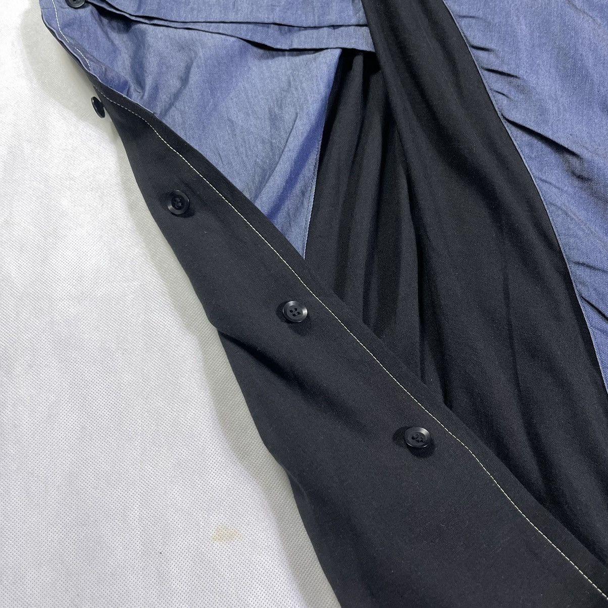 Yohji Yamamoto Rare! Yohji Yamamoto Split Denim Wide Asymmetrical Pant Size 28" / US 6 / IT 42 - 16 Thumbnail