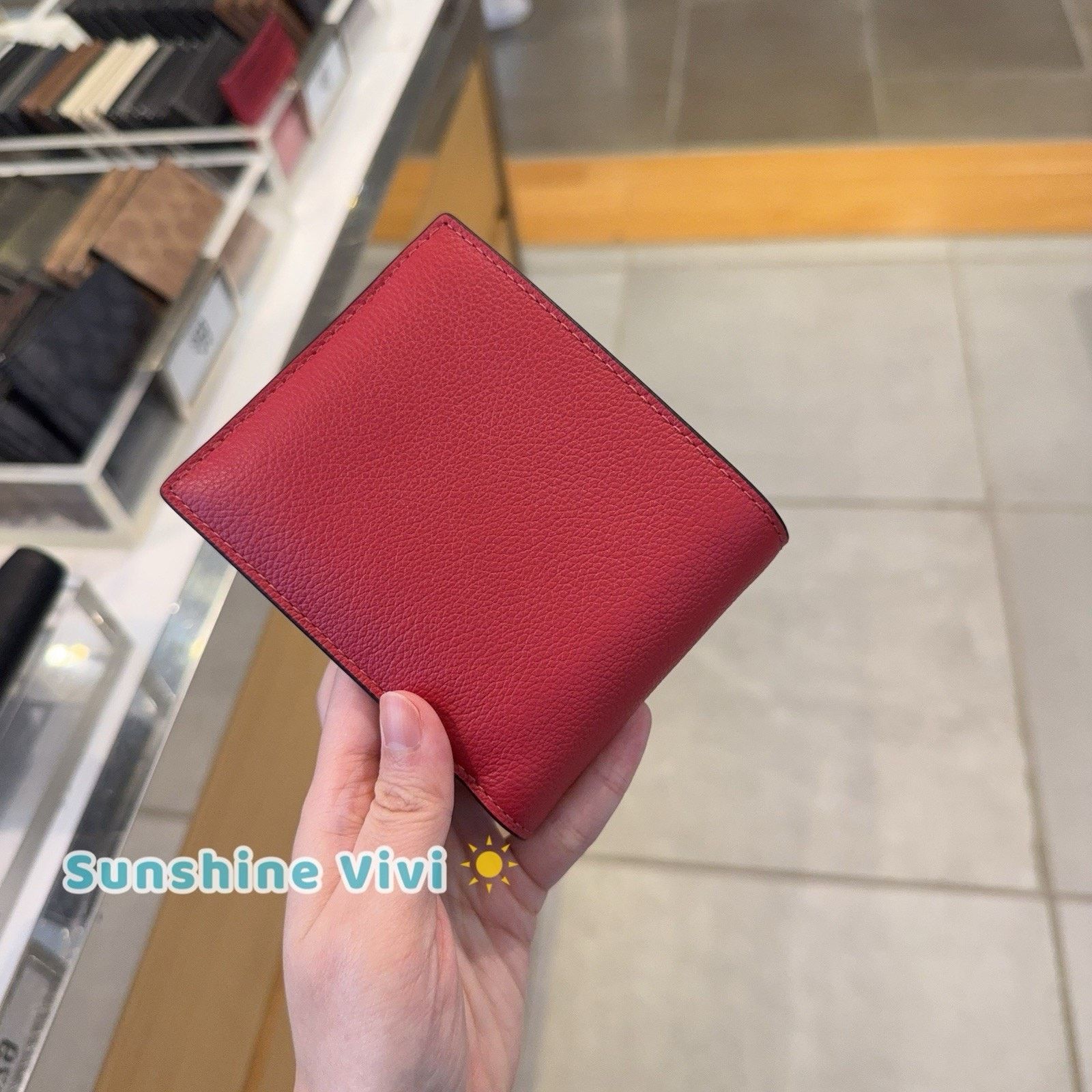Coach NWT COACH CR911 Men's 3-In-1 Wallet Leather True red Size ONE SIZE - 7 Thumbnail