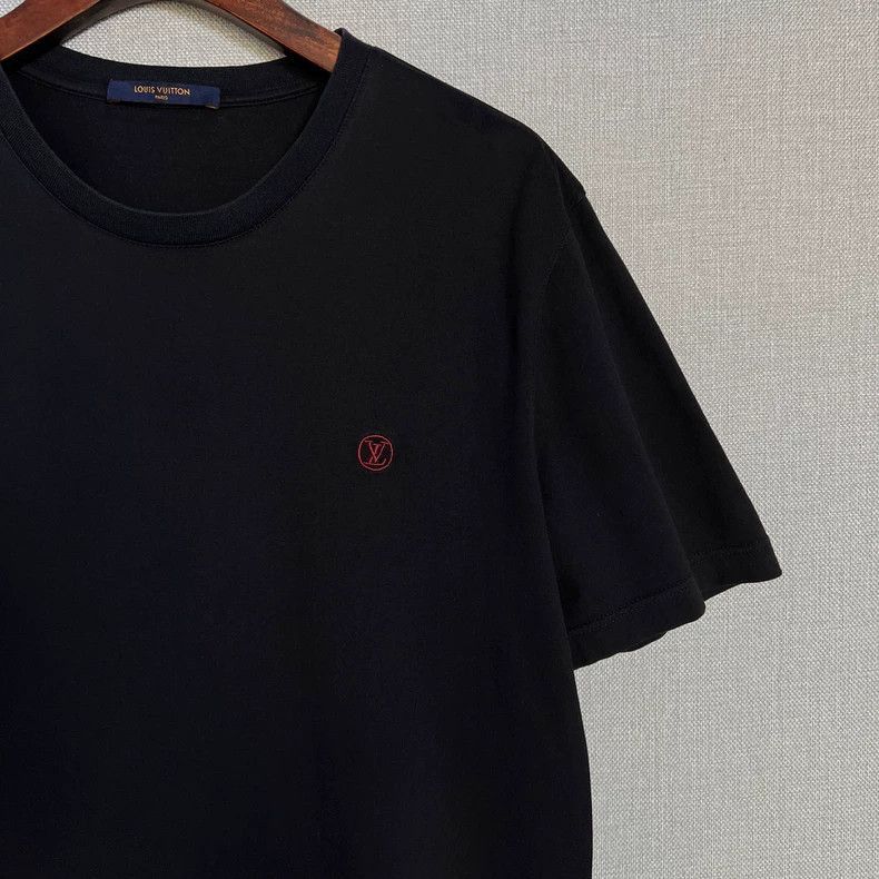 Louis Vuitton Louis Vuitton Black Embroidered Logo TShirt-2506 Size US L / EU 52-54 / 3 - 3 Thumbnail