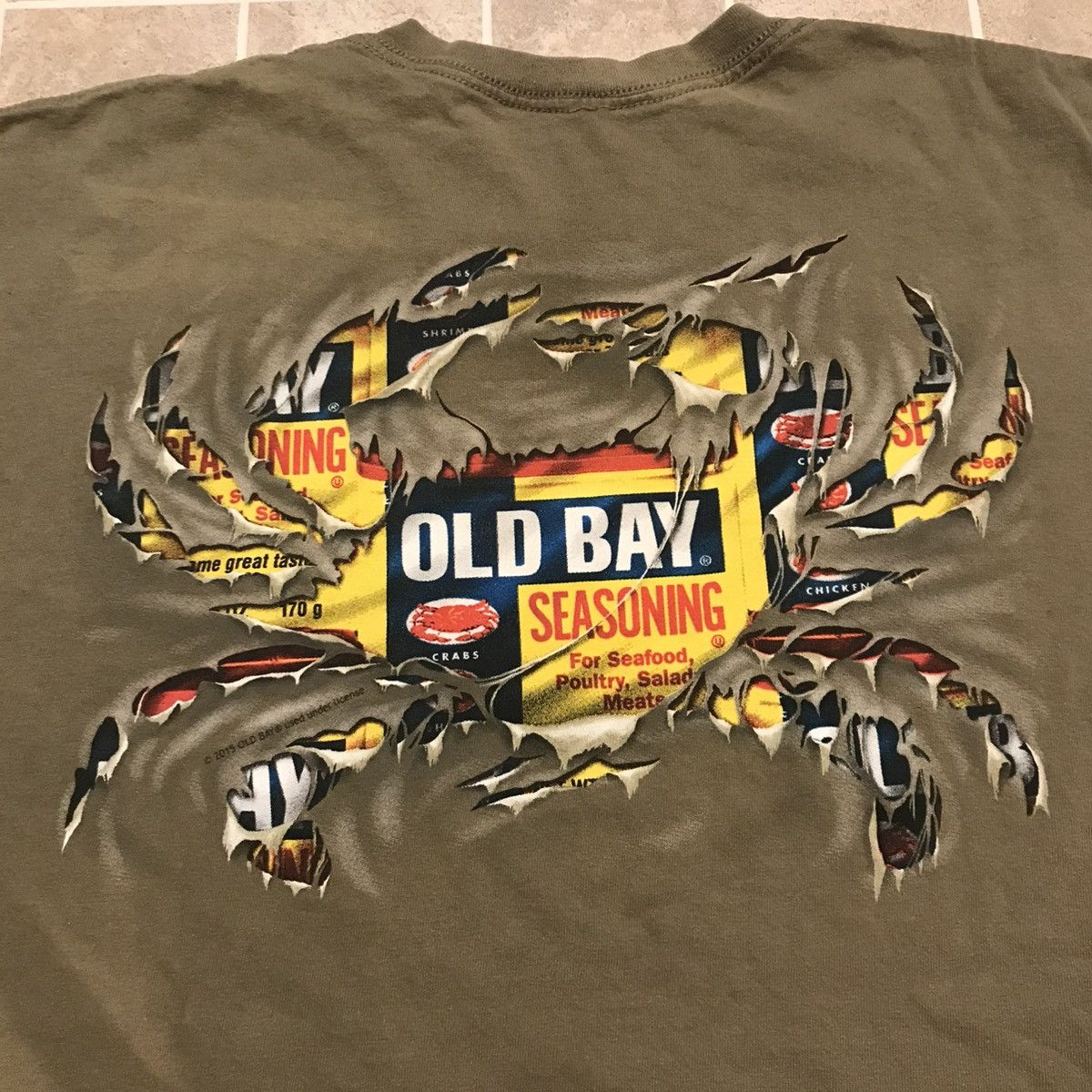 Other 2015 Maryland My Maryland Old Bay Crab Tee Faded Brown XXL Size US XXL / EU 58 / 5 - 6 Thumbnail
