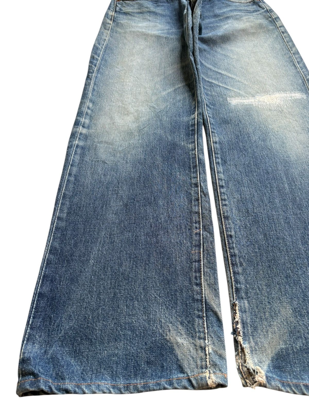 Levi's Vintage 80 Levis 504Z Big E Selvedge Baggy Jeans Size US 31 - 6 Thumbnail