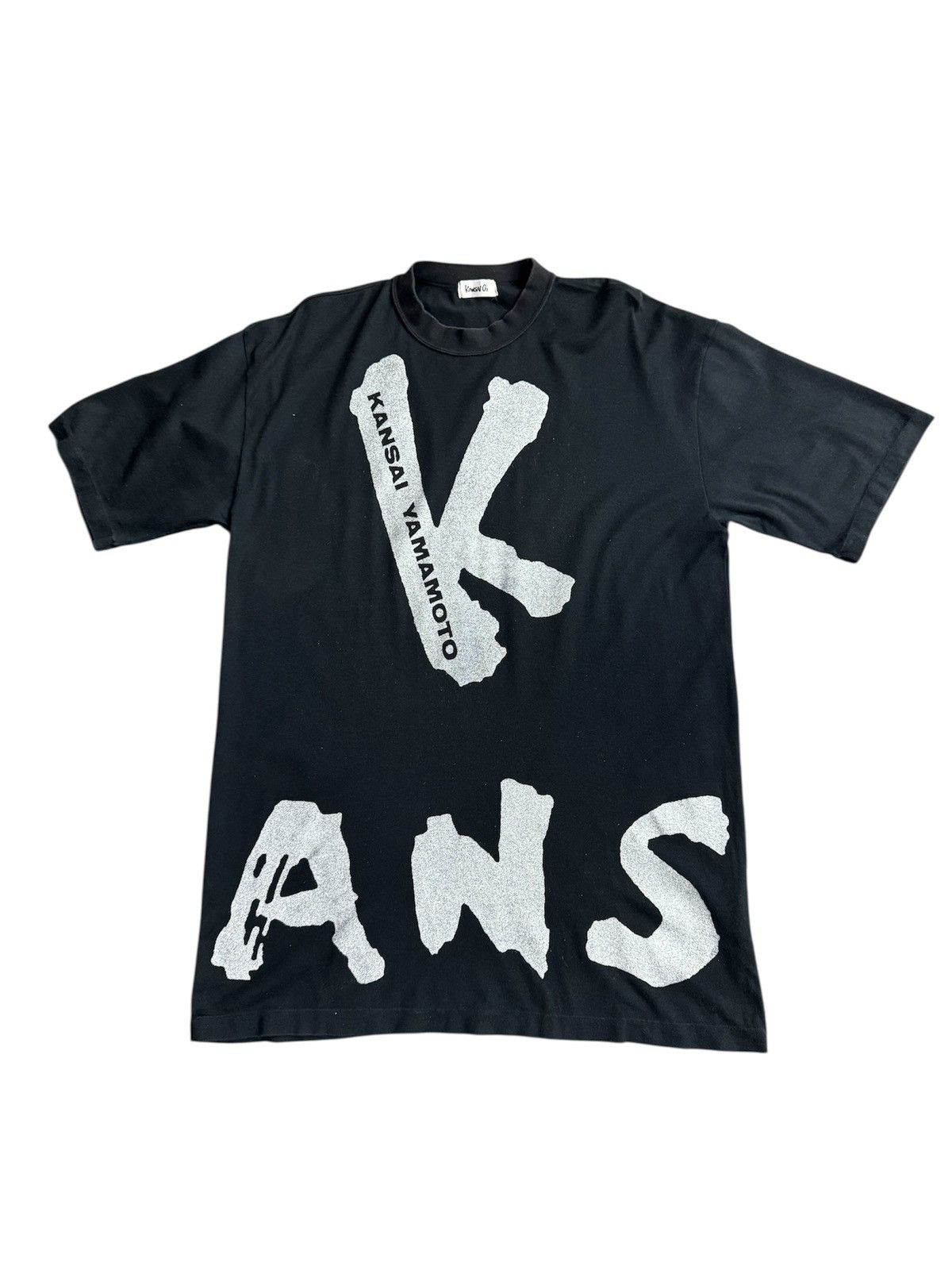 Kansai Yamamoto Vintage Kansai Yamamoto black t-shirt Big Logo Size US XL / EU 56 / 4 - 1 Thumbnail