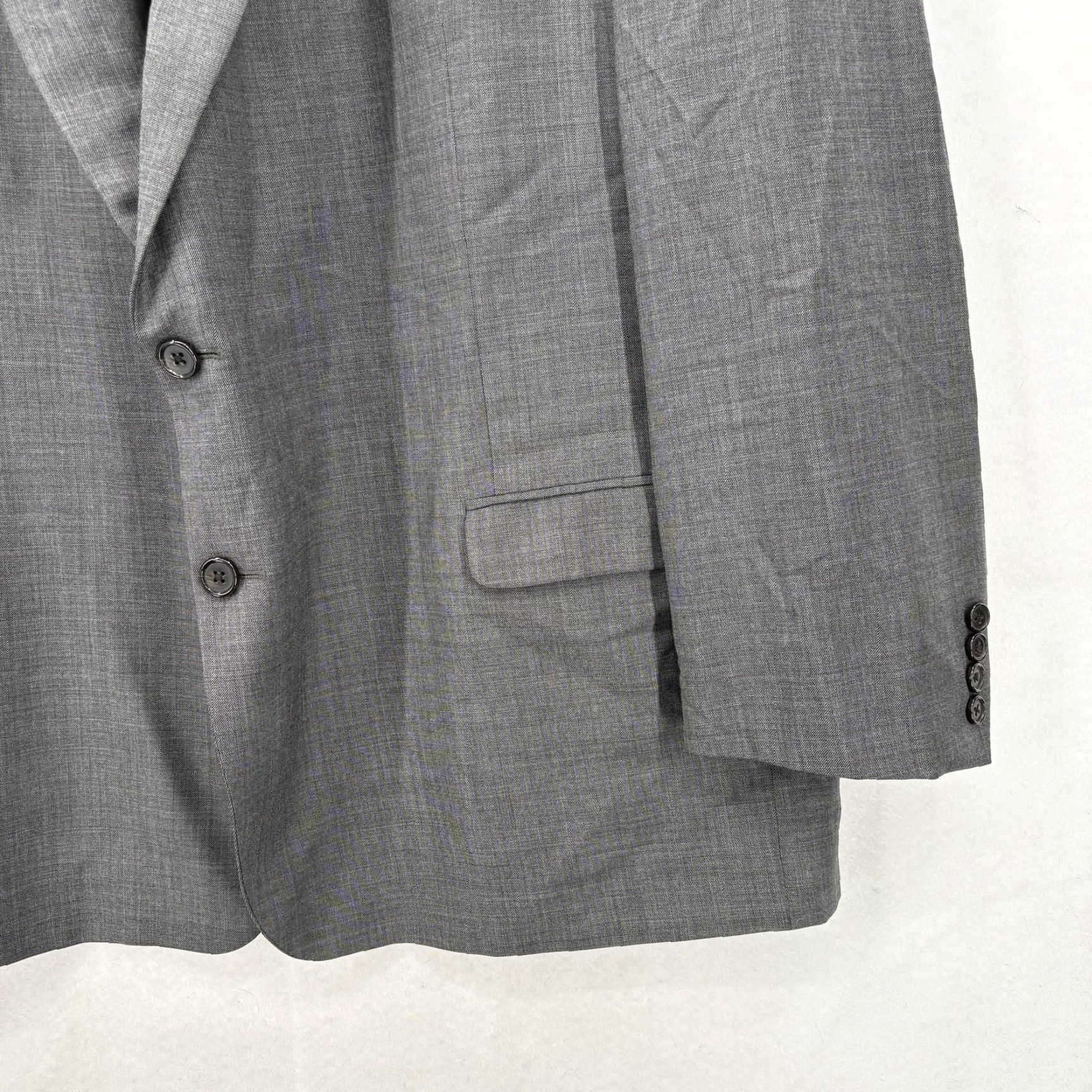 Ralph Lauren Lauren Ralph Lauren Blazer Mens 52R Gray Wool Stretch Two Button Suit Jacket Size 52R - 3 Thumbnail