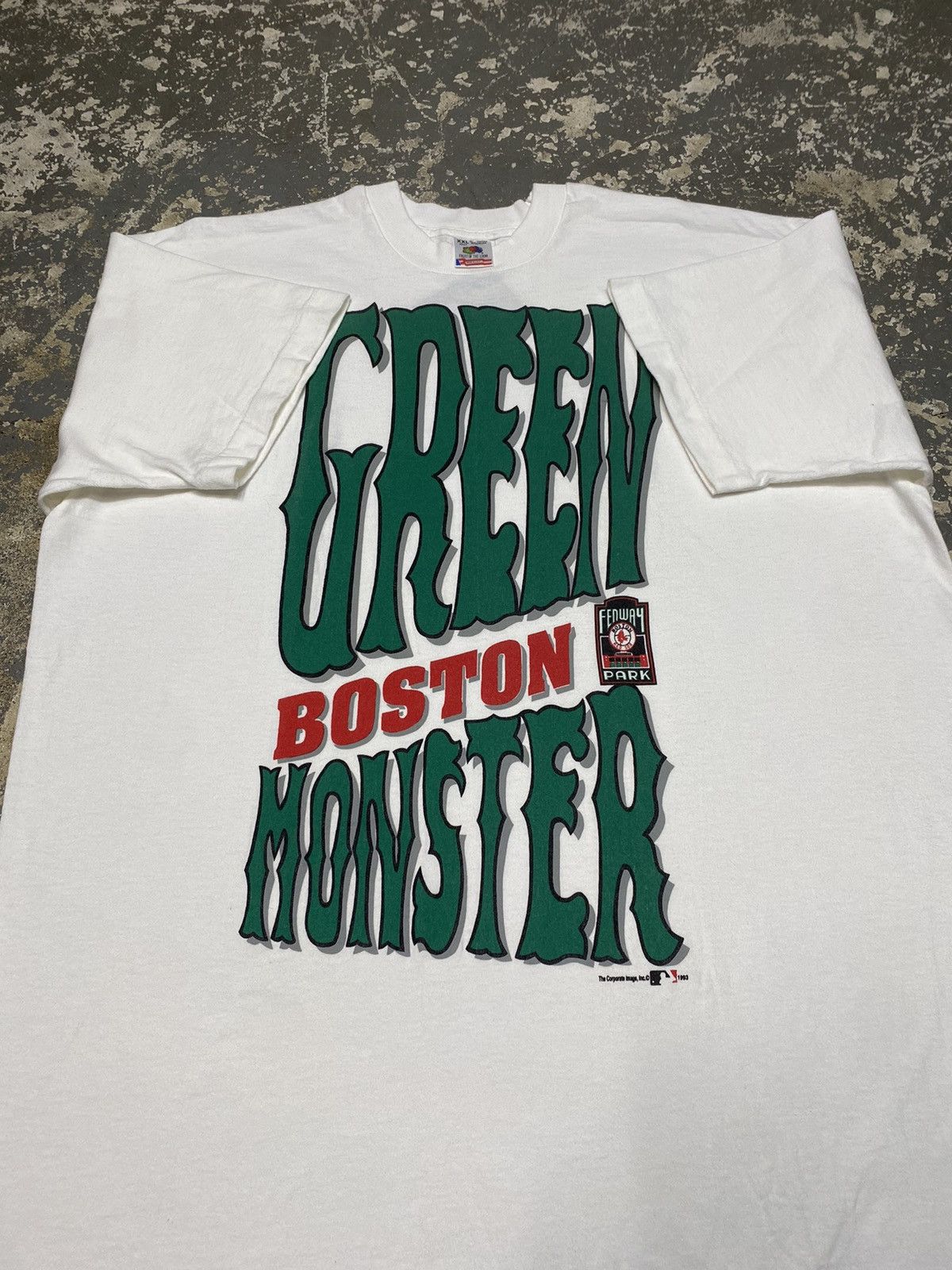 MLB × Vintage Vintage Green Monster Boston Red Sox MLB 1993 Tshirt Size US XXL / EU 58 / 5 - 3 Thumbnail