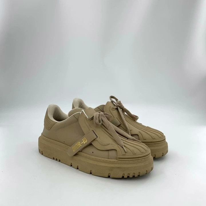 Dior Dior Dior-ID Brown Leather Flat Shoes Size US 6 / EU 39 - 2 Thumbnail