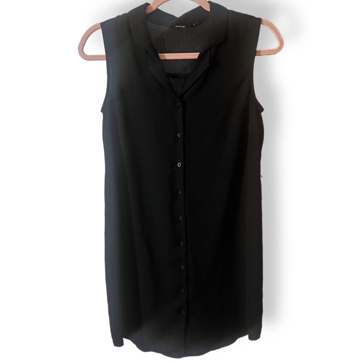 Other Black Button Sleeveless Collar Shirt Dress Women’s Small (4) Size S / US 4 / IT 40 - 1 Thumbnail