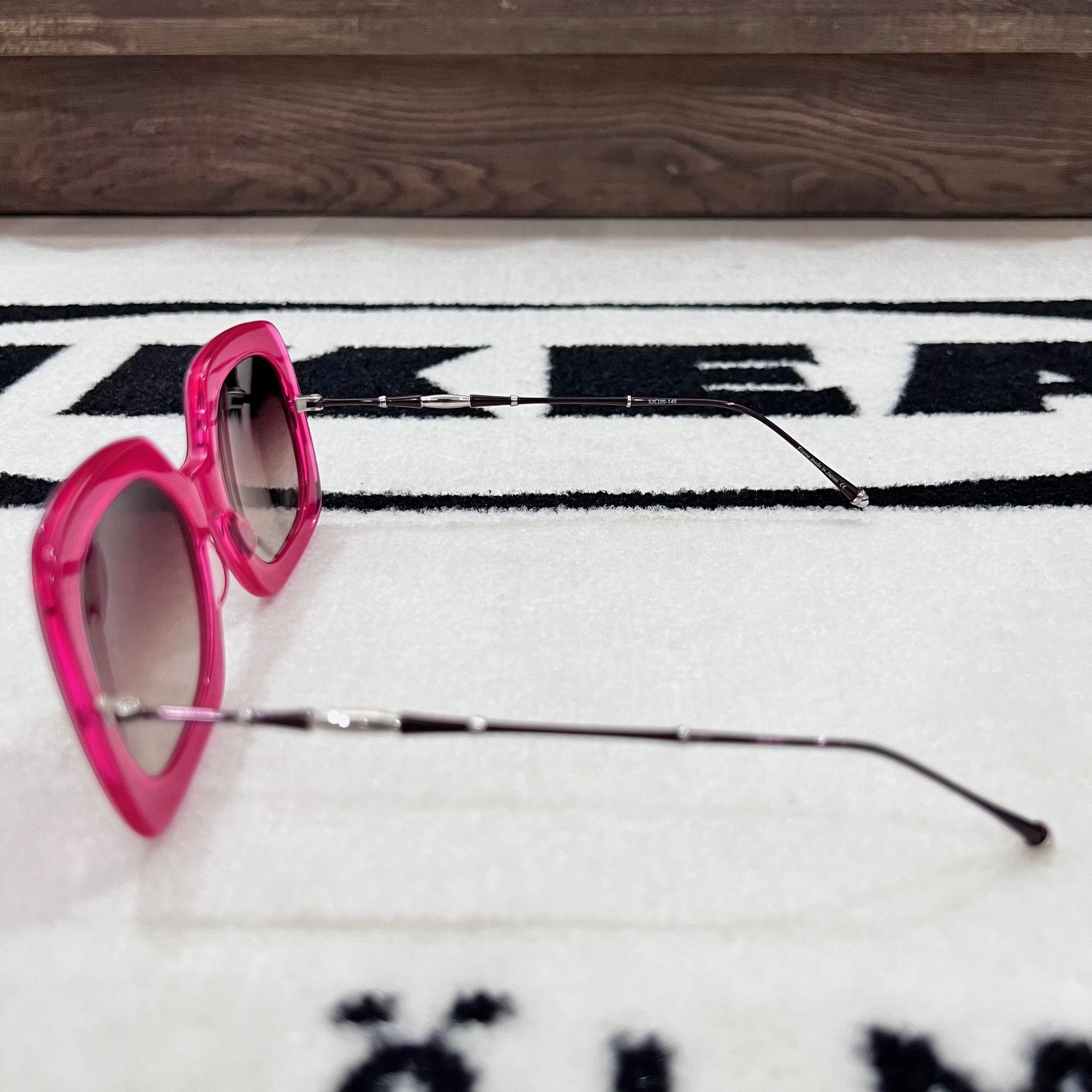 Matsuda Matsuda M2035 5-Barrel Riveted Sunglasses BURGUNDY/PINK Size ONE SIZE - 4 Thumbnail