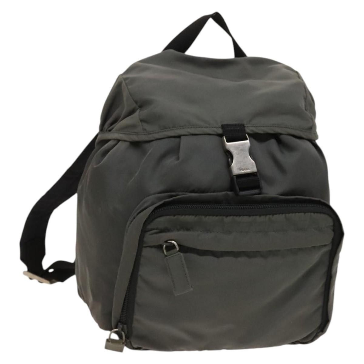 Prada Prada Single Buckle Pocket Backpack Tessuto Size ONE SIZE - 1 Thumbnail