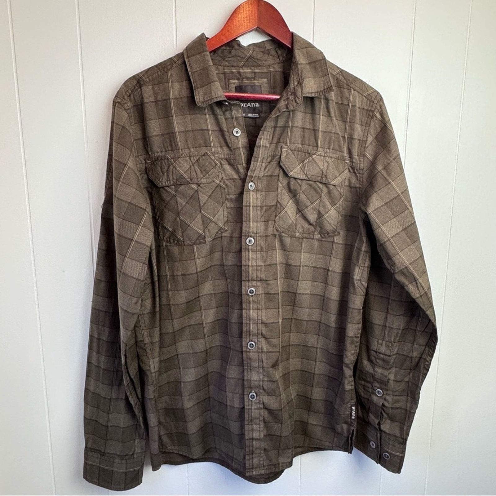Prana Prana Brown Plaid Button Up Untuck Shirt Men’s Size Medium Size US M / EU 48-50 / 2 - 7 Thumbnail