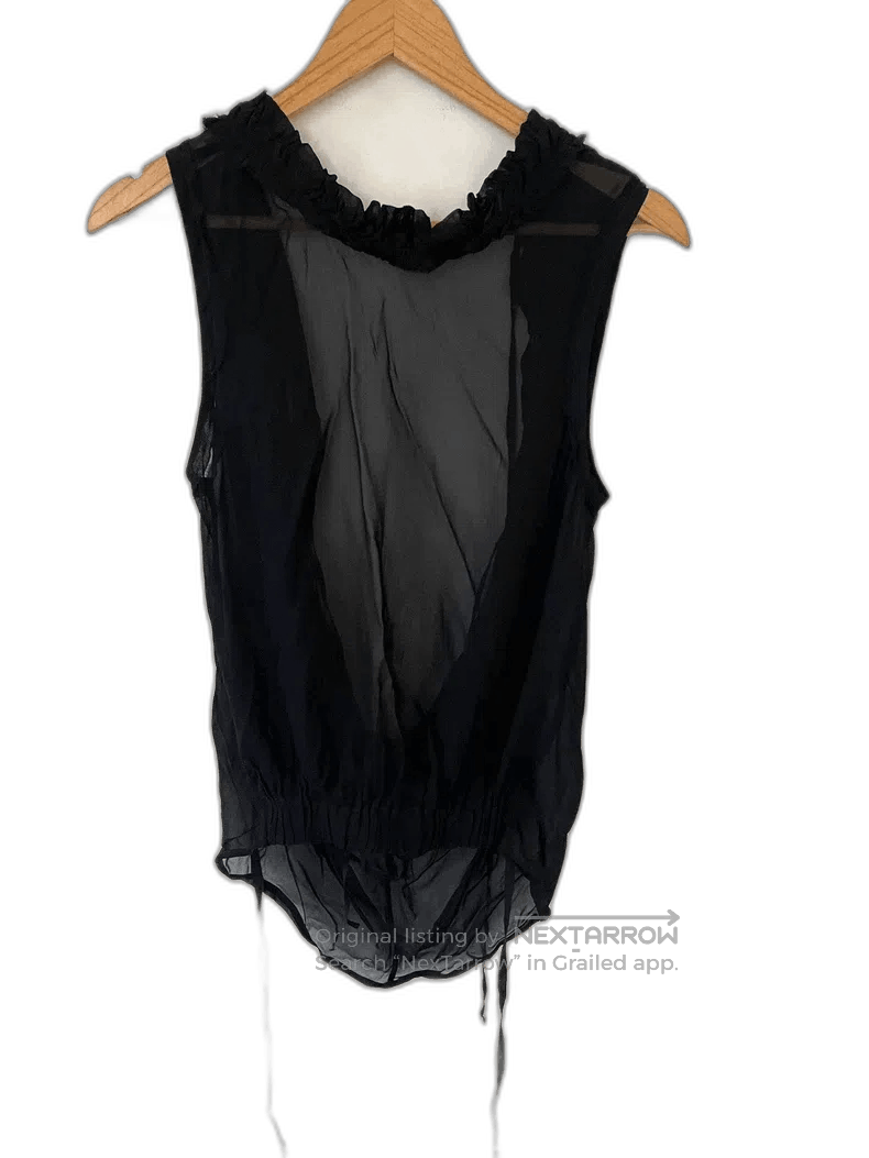Ann Demeulemeester Sheer Backless Top.