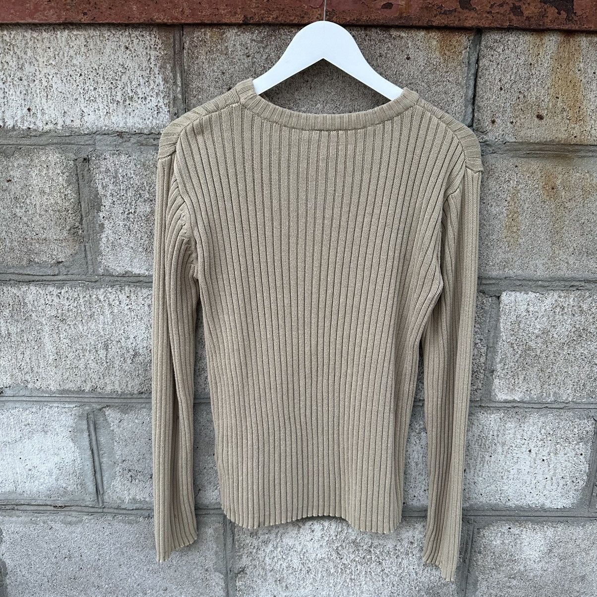 POST ARCHIVE FACTION (PAF) Vintage Knit Sweater Smog Real Denim Beige Size M Grunge Size US M / EU 48-50 / 2 - 2 Thumbnail
