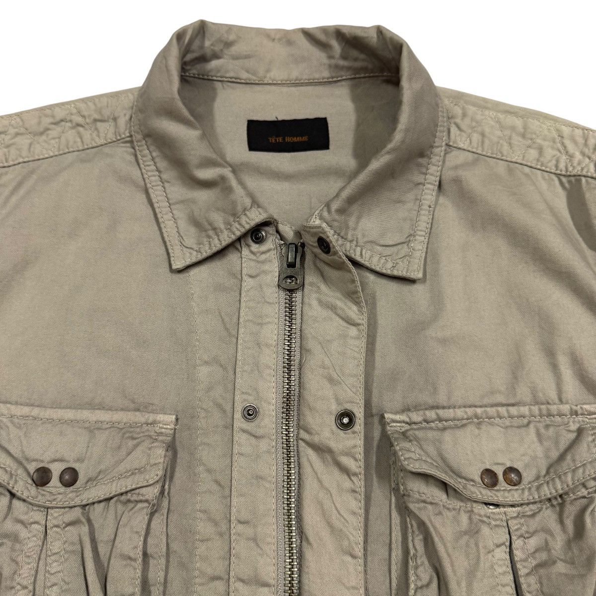 Tete Homme Vtg🔥Tete Homme Vintage M65 Snap Button Zipper Pocket Shirt Size US M / EU 48-50 / 2 - 7 Thumbnail