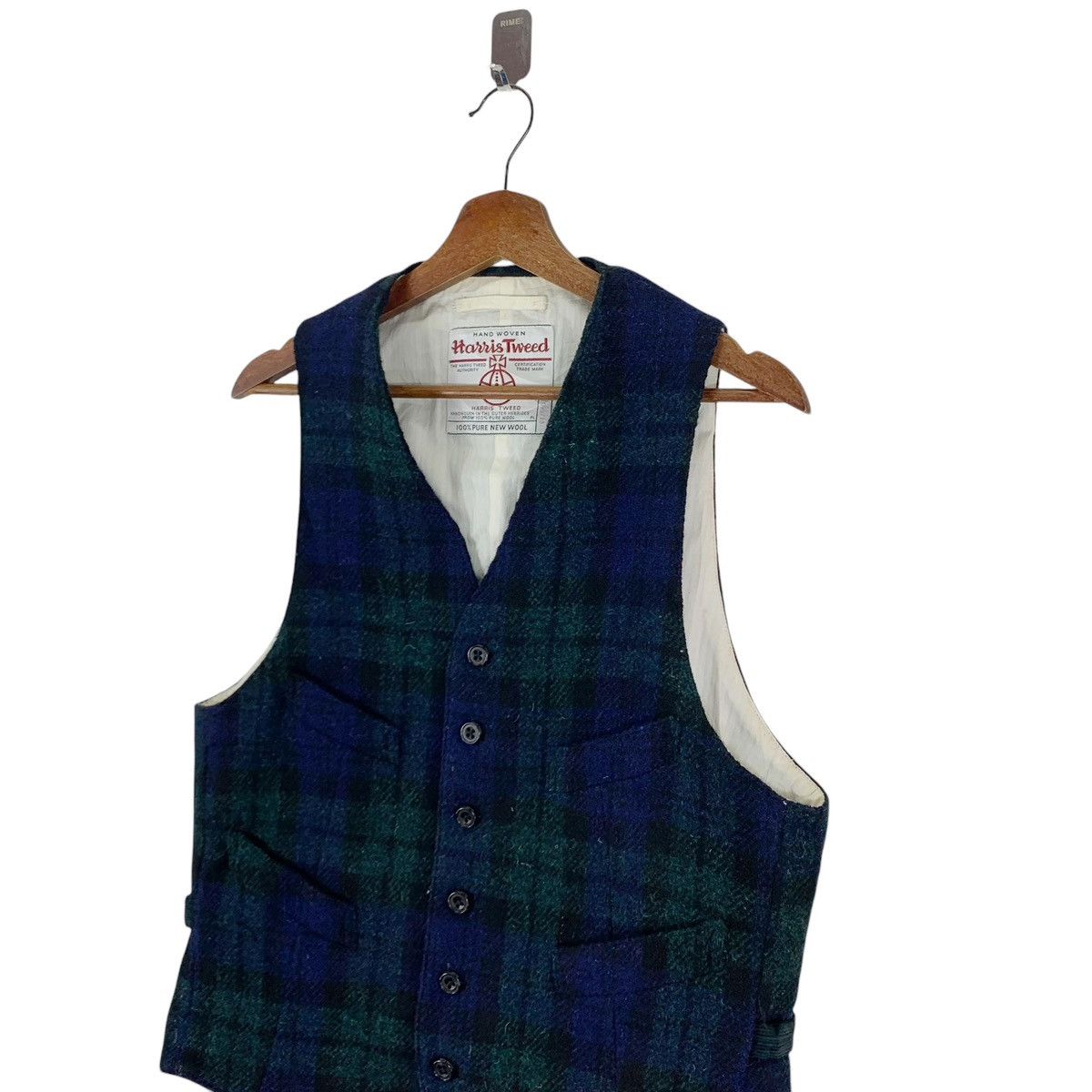 Beams Plus × Harris Tweed VINTAGE BEAMS HARRIS TWEED WOOL VEST Size US L / EU 52-54 / 3 - 3 Thumbnail