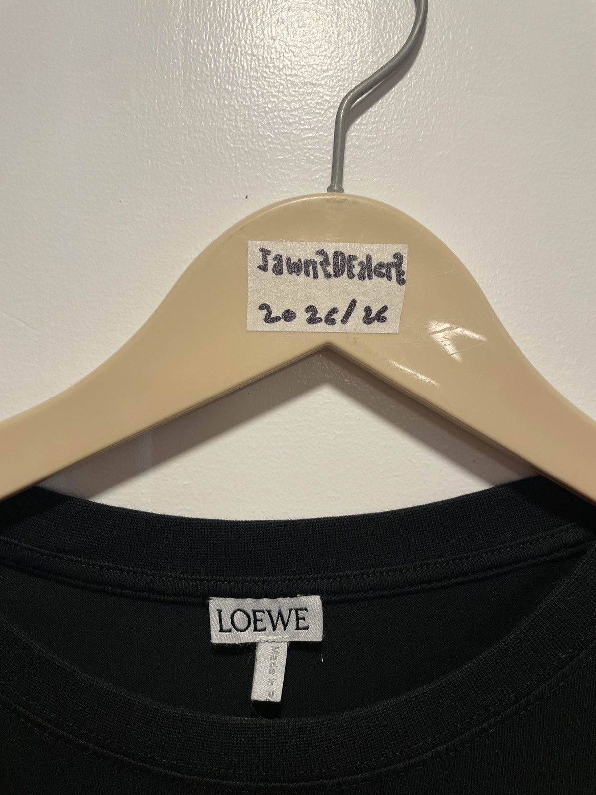 Loewe Loewe Black Neon Anagram Embroidered Cotton Crew Neck Tee Size US S / EU 44-46 / 1 - 3 Thumbnail