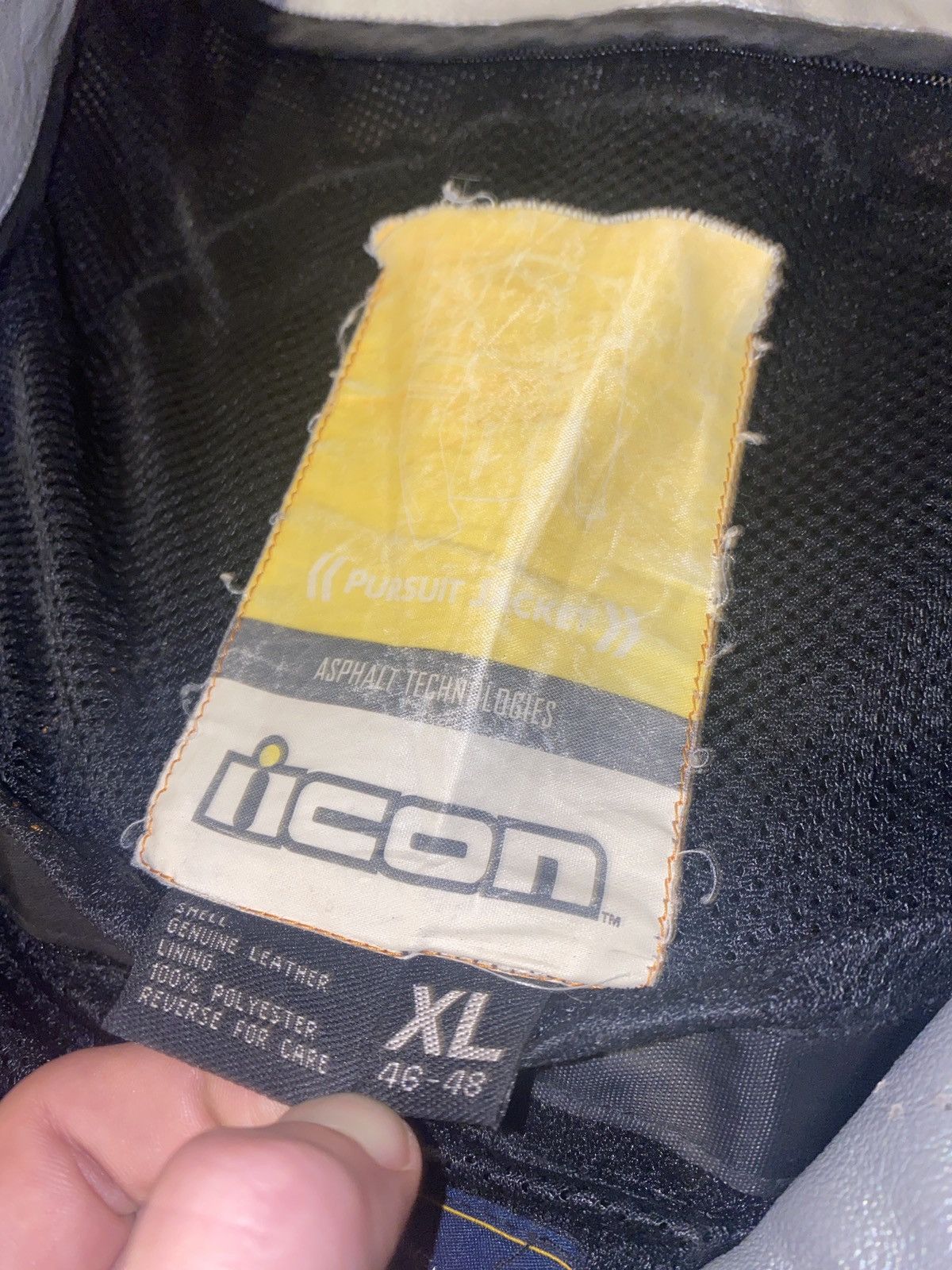 ICON Motorsports OG ICON Motosports Leather Jacket — Rare Silver Colorway Size US XL / EU 56 / 4 - 6 Thumbnail