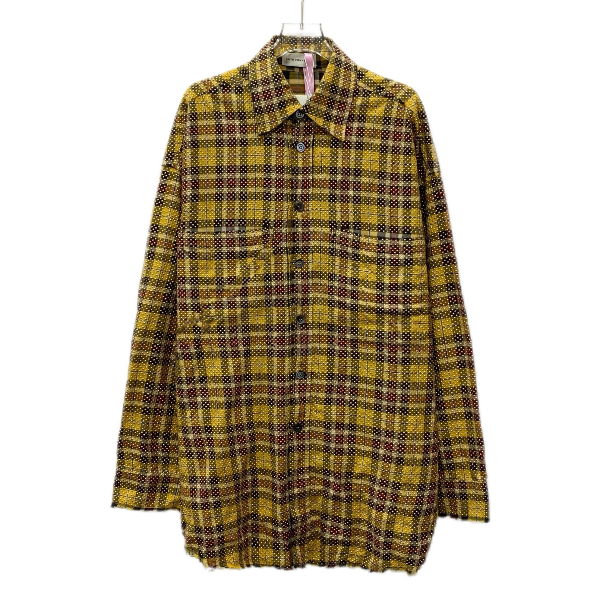 Faith Connexion Faith Connexion Yellow Beaded Checkered Oversize Shirt Long- Size S / US 4 / IT 40 - 1 Thumbnail