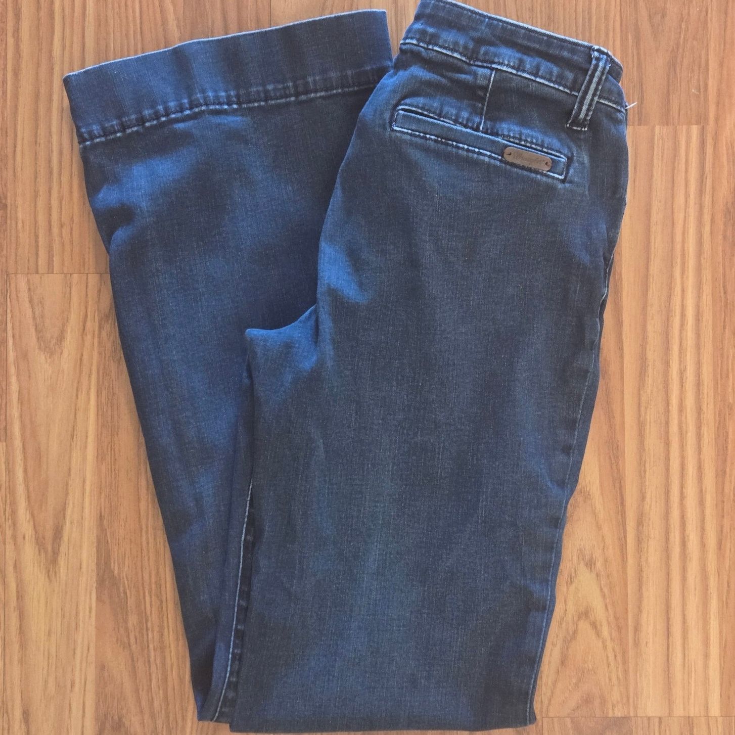 Wrangler Wrangler Women's Navy Blue Wide Leg Jeans - Size 5/6 x 32 Size 32" / US 10 / IT 46 - 2 Thumbnail