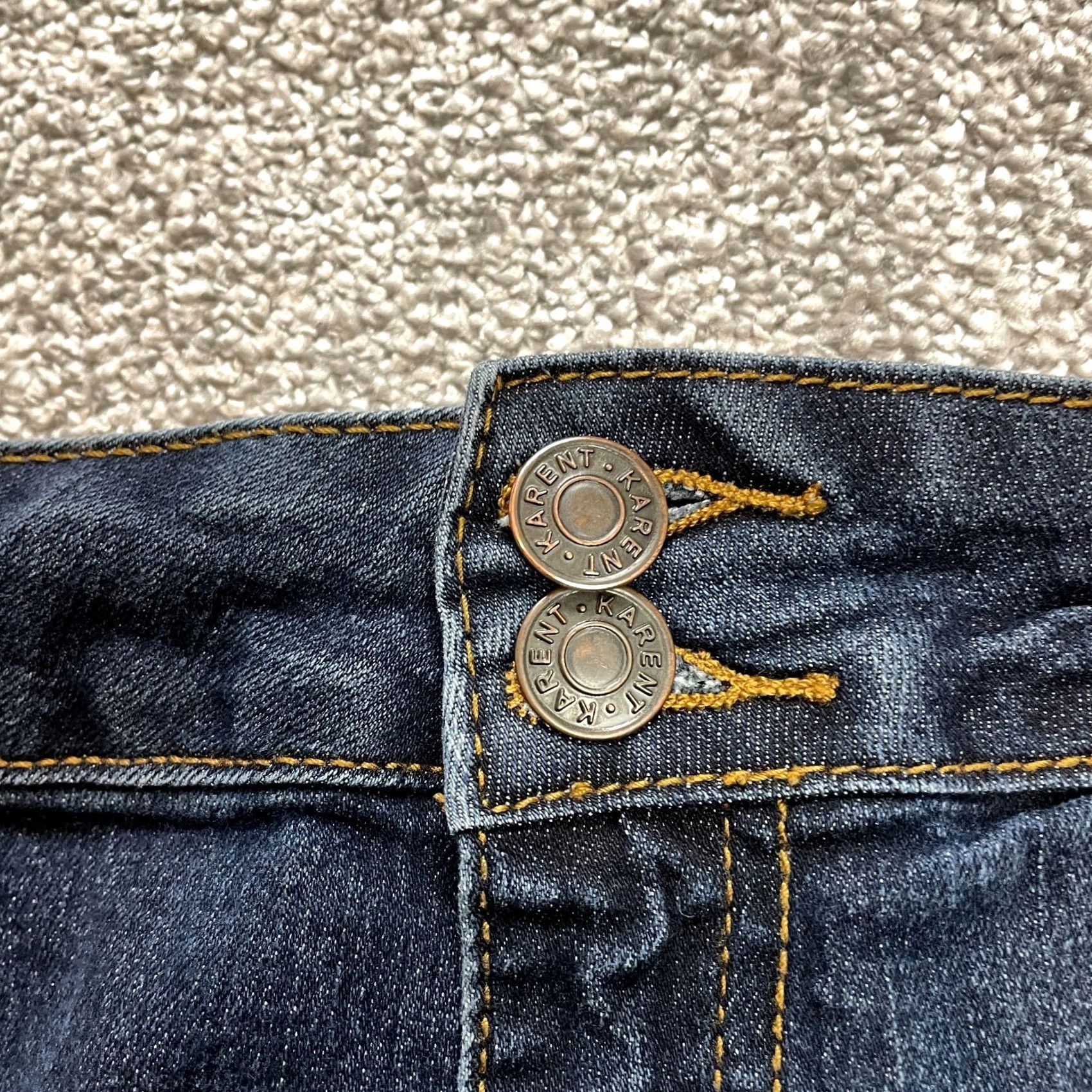 Denime Karen T Jean Shorts Womens 18 Blue Denim Stretch Casual Dark Wash 13" Size 25" / US 0 / IT 36 - 7 Thumbnail