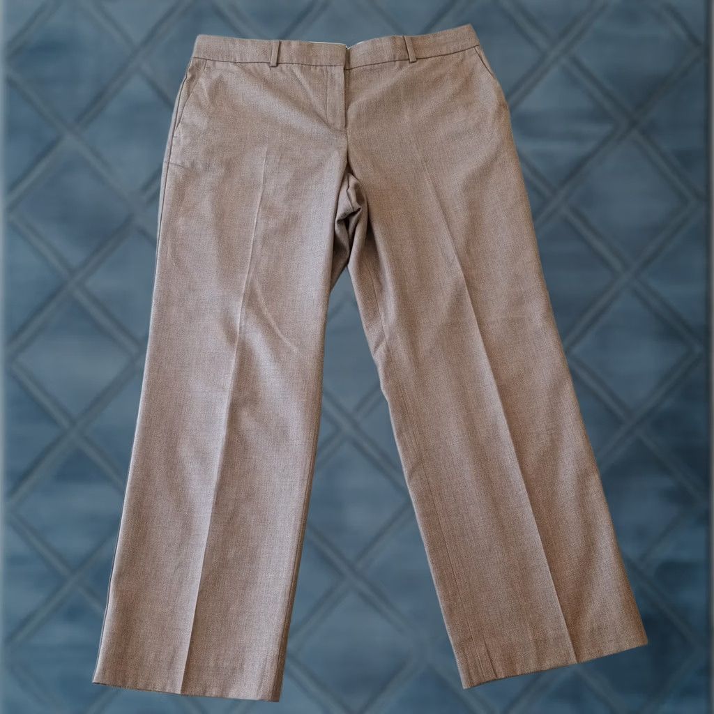 Ann Taylor Ann Taylor Petite Curvy Fit Dress Pants Womens 14P Gray Pockets Lined 36x28 Wool Blend Straight 28 Inseam Wool Blend Mens? Size 36" / US 14 / IT 50 - 1 Thumbnail