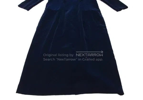 Comme des Garcons Comme Des Garcons Dark Blue Retro Round Neck Design Velvet Size S / US 4 / IT 40 - 7 Thumbnail