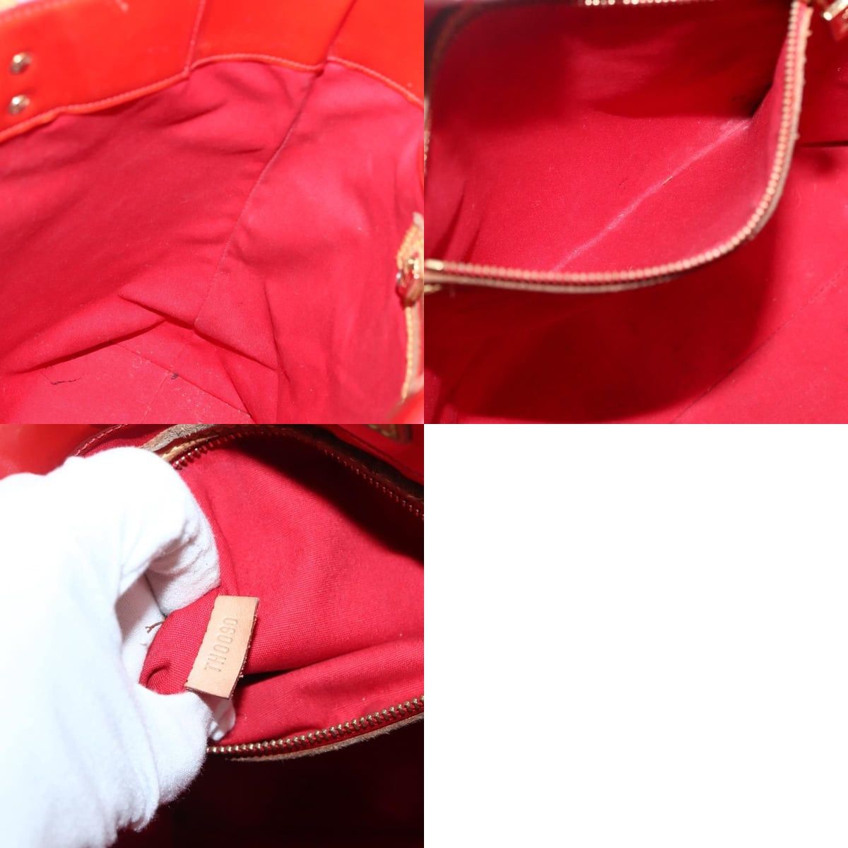 Louis Vuitton LOUIS VUITTON Monogram Vernis Reade MM Hand Bag Red Rouge Size ONE SIZE - 12 Thumbnail