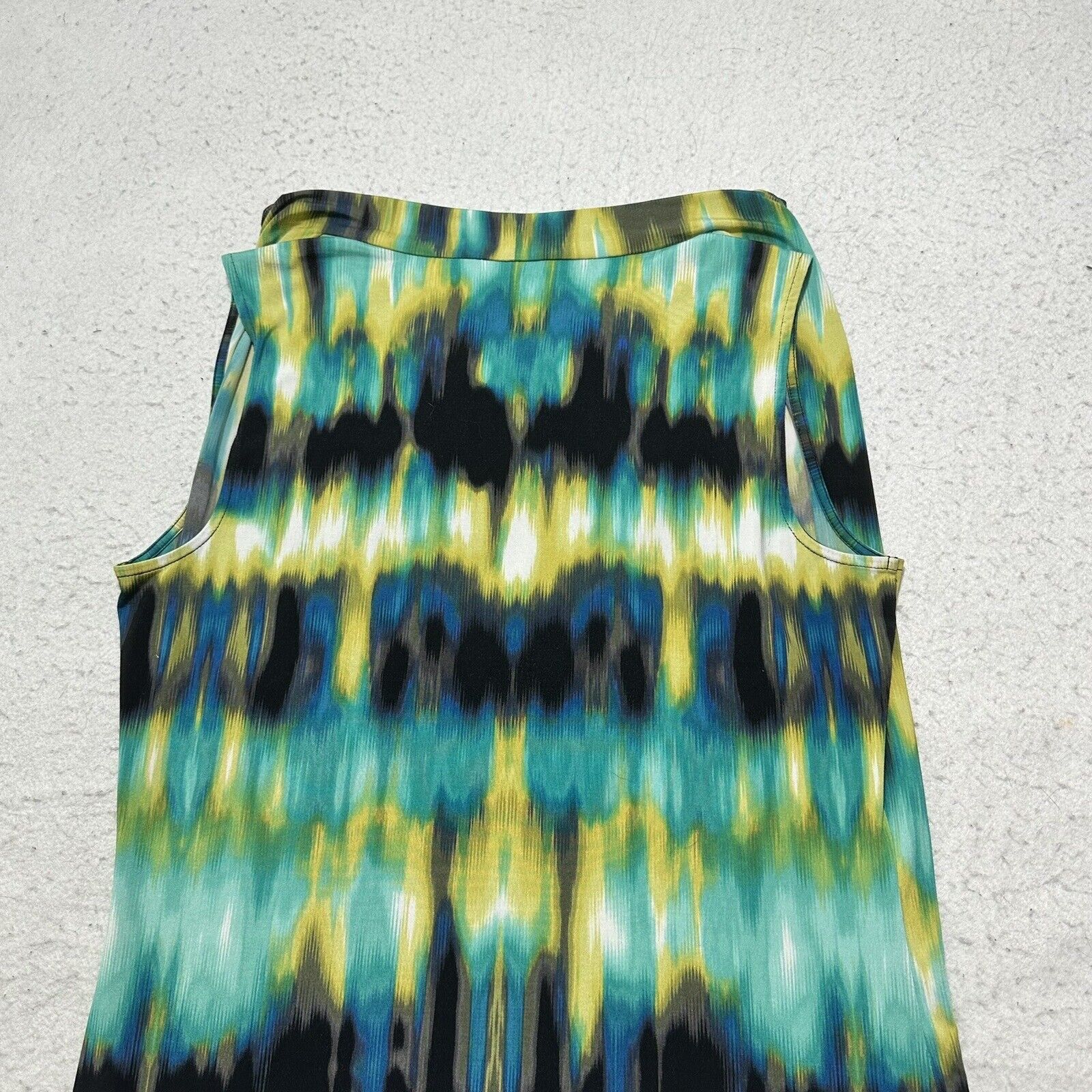 Worthington Worthington Medium Green Tie-Dye Pullover Tank Top Blouse Size M / US 6-8 / IT 42-44 - 13 Thumbnail