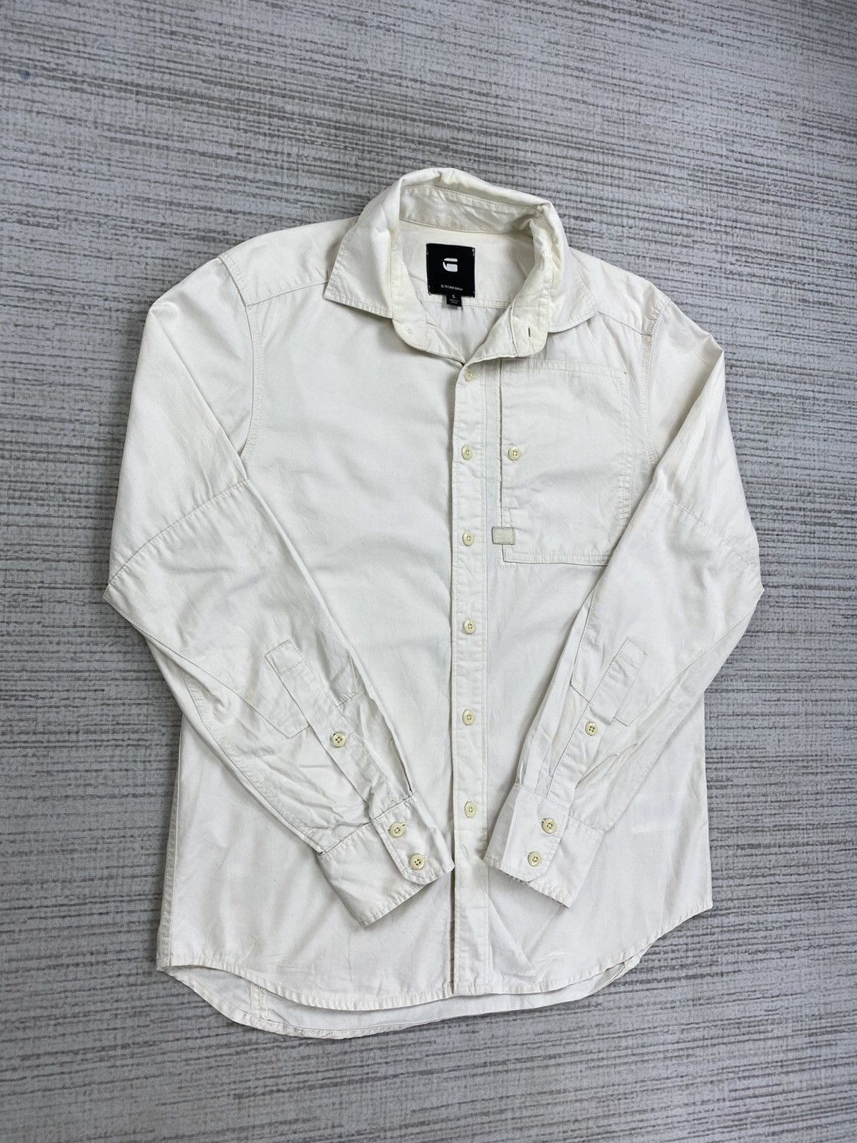 G-Star × Japanese Brand × Vintage Vintage G-Star Raw Button Ups White Shirts Size US M / EU 48-50 / 2 - 3 Thumbnail