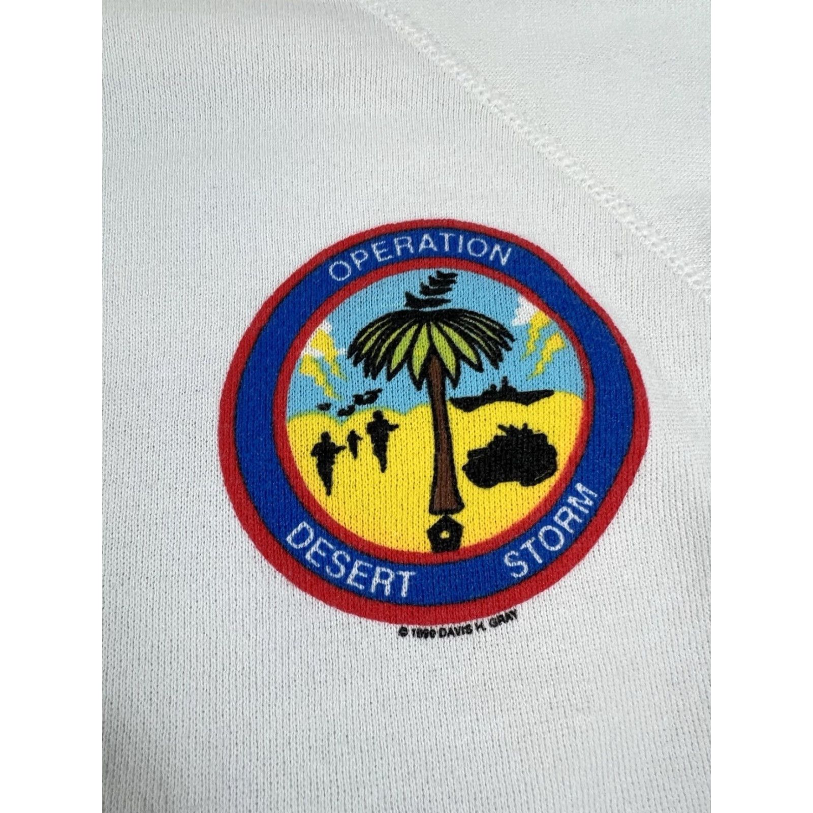 Hanes VINTAGE Hanes Operation Desert Storm Crewneck Sweatshirt White Size Large L Adult Unisex 90s Pullover Crew Neck Storm Pattern Solid Vintage Size US L / EU 52-54 / 3 - 8 Thumbnail