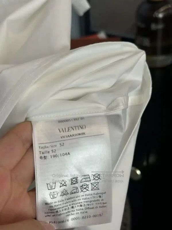 Valentino Valentino White Short Sleeve Shirt for Men . Size US XL / EU 56 / 4 - 4 Thumbnail