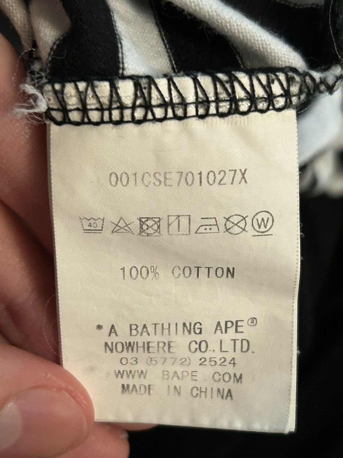 Bape One Point Striped Tee Size US M / EU 48-50 / 2 - 5 Thumbnail
