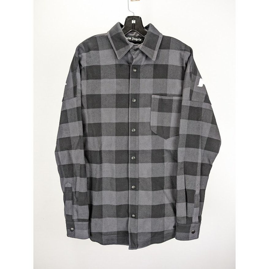 Palm Angels o1rshd1 Classic Logo Overshirt in Black/White Size US S / EU 44-46 / 1 - 3 Thumbnail