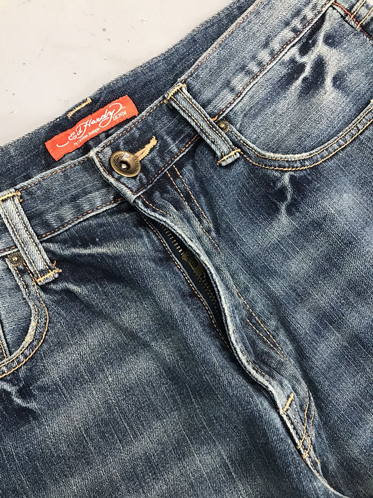 Ed Hardy × Vintage Vintage Ed hardy skater denim jort Size US 32 / EU 48 - 6 Thumbnail