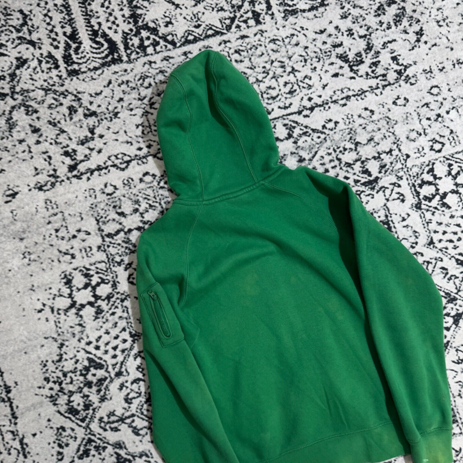 Nike × Vintage Vintage Nike Green Cotton Hoodie Zip Size S MA-1 Pocket Size US S / EU 44-46 / 1 - 12 Thumbnail