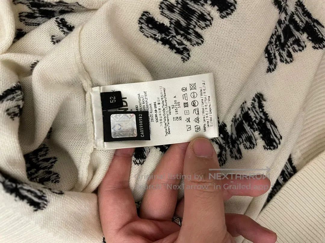 Fendi fendi logo sweater in cream color. Size US M / EU 48-50 / 2 - 3 Thumbnail